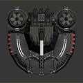 Turret Turntable Railgun Sci-fi Tower Defense Game Tower Defense Sci-fi Turret Game Turret Game Battery 3d model