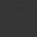 Ornate Red Decorative Sword With Metallic Blade And Intricate Hilt Design