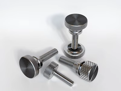 Hardware Tools Various Metal Bolts Industrial Fasteners Stainless Steel Mechanical Parts 3d model