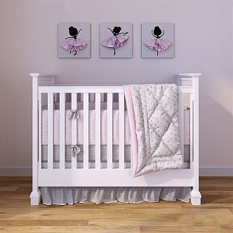 Jane Europe crib children's bed 3d model