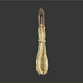 Ancient Wooden Tool With Rope Binding And Traditional Craftsmanship Design 3d model