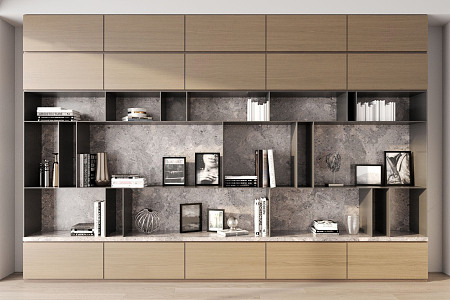 Modern bookcase 3d model