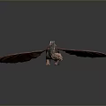 Game Movie Character Mythical Dragon With Orange Wings And Saddle Design