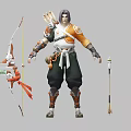 Modern game character watch vanguard half hide 3d model