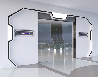 Science and Technology Door Induction Door Science and Technology Door Science and Technology Door Science and Technology Exhibition Hall Door Electronic Science and Technology Door 3d model