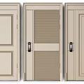 Modern Swing Doors Featuring Different Panel Styles For Interior Spaces 3d model