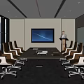 Conference Room Lecture Desk Training Room Conference Tables and Chairs 3d model