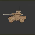 Golden Metallic Tank Model with Detailed Turret and Cannon on Dark Background