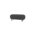 Modern Gray Upholstered Ottoman With Plush Fabric And Four Stable Legs