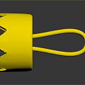Shiny Golden Decorative Object With Smooth Reflective Surface On Black Background