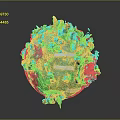 Natural Scene Decorated Green Globe With Miniature Plants Small Trees And Grass