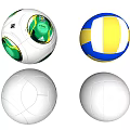 Various Sports Equipment Balls Including Soccer Volleyball and Plain Ones for Training Activities
