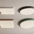 Modern Ceiling Lights Featuring Square Round Shapes And Colored Frame Designs 3d model