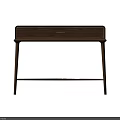 Modern Wooden Console Table With Drawers And Cross Legs Design
