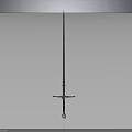 Classic Metal Sword With Decorative Red Hilt And Long Sharp Blade Design