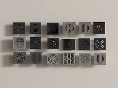 Modern floor drain combination 3d model