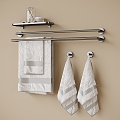 Modern towel rack towel 3d model