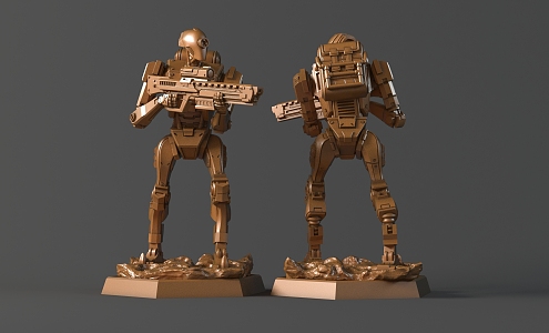 Future Artificial Intelligence Mechanical Soldier 3d model