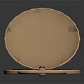Vintage Golden Compass Decorative Ornament Set With Open Case And Ring Handle