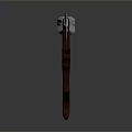 Classic Weapon Axe With Polished Metal Head And Smooth Wooden Handle Design