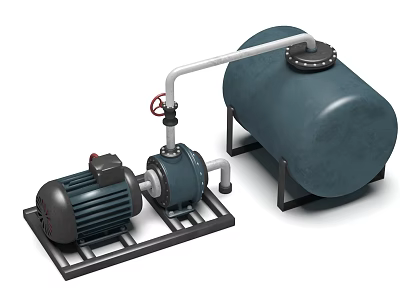 modern water pump 3d model