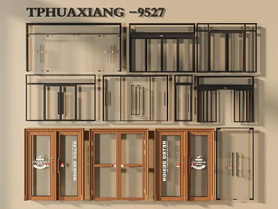 TPHUAXIANG Doors And Windows With Various Styles Different Frame Materials And Glass Panels 3d model