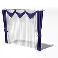 Purple and White Curtains With Decorative Valance and Tie Backs for Home Decor