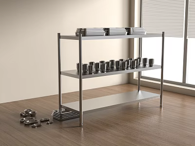 Modern Kitchen Stainless Steel Storage Rack Layer Rack 304 Stainless Steel Stainless Steel Dinner Plate Stainless Steel Tray Stainless Steel Bowl 3d model