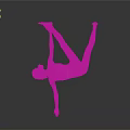 Woman Performing Yoga Handstand With One Hand Balancing Extended Legs On Dark Background
