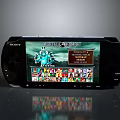 Sony Handheld Gaming Console Displaying Mortal Kombat Character Selection Screen