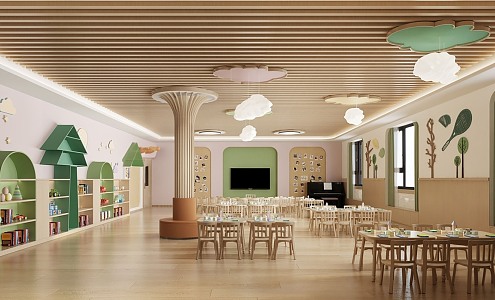 Modern Kindergarten Classroom 3d model