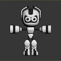 Industrial Robot Single Wheel Robot Double Wheel Robot Assistant Small Robot 3d model