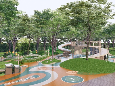 Modern Park Children's Area Children's Equipment Plastic Field Micro-terrain Plant Science Popularization model