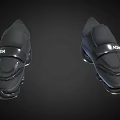 Prada Black Modern Shoes With Breathable Mesh Velcro Strap And Illuminated Sole