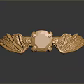High Quality Golden Carved Hardware Tool with Gemstone Accent and Ornate Design