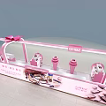 QINZ Pink Specialty Store With Ice Cream Decorations Display Counters And Large Bow