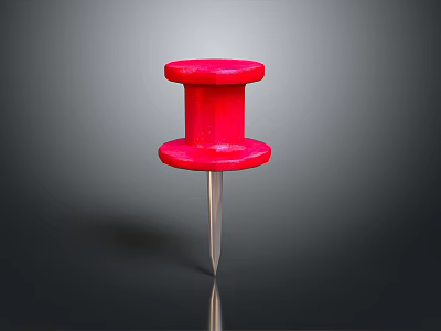 Vibrant Red Thumbtack Practical Stationery Item For Daily Home Office Use 3d model