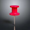 Vibrant Red Thumbtack Practical Stationery Item For Daily Home Office Use