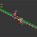 Automated Commercial Equipment Production Line With Conveyor Belt And Robotic Arms