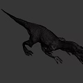 Realistic Reptile Dinosaur With Open Mouth Sharp Teeth Standing On Gray Background
