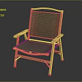 Leisure Chair with Wooden Frame Armrests Green Canvas Seat Backrest and Foldable Design