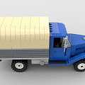 LEGO toy blocks vintage truck convertible truck van 3d model