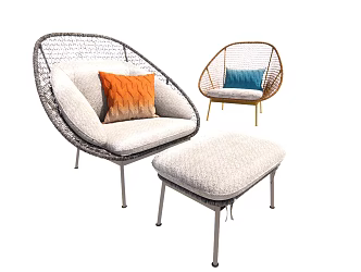 Modern single sofa 3d model