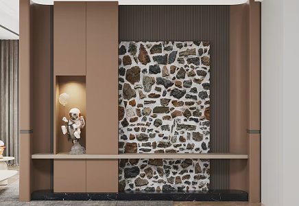 Italian porch partition decorative porch 3d model