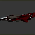 Futuristic Space Fighter With Sleek Metallic Purple Blue Finish And Aerodynamic Structure