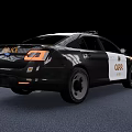 Black OPP Police Car With Emergency Lights And Functional Features