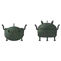 Modern Ding Hot Pot Five-grid Ruding 3d model