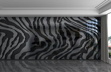 Modern background wall 3d model