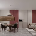 Hotel Mahjong Room Elegant Entertainment Space With Tables Chairs Sofa And Green Plants