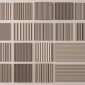 Various Wall Paneling Styles With Vertical Horizontal Stripes In Neutral Beige Tones 3d model